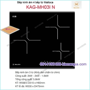 Ảnh Bếp từ âm 3 vùng nấu Malloca MH-03IN