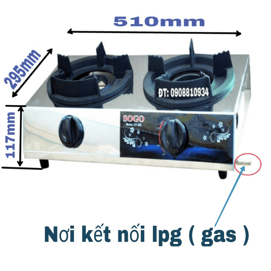 Ảnh Bếp gas 2 lò công nghiệp khè Sogo GT-208