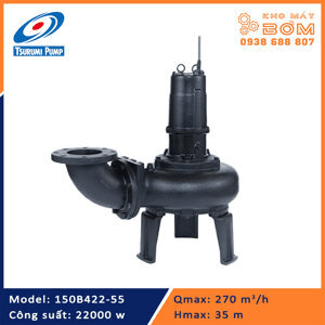 Ảnh Máy bơm chìm hút nước thải cánh kín Tsurumi 150B422 22Kw