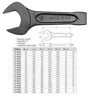 Ảnh Cờ lê miệng đóng Yato YT-3536