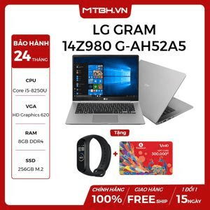 Ảnh Laptop LG Gram 2018 14Z980 - Intel core i5, 8GB RAM, SSD 256GB, Intel UHD Graphics, 14 inch