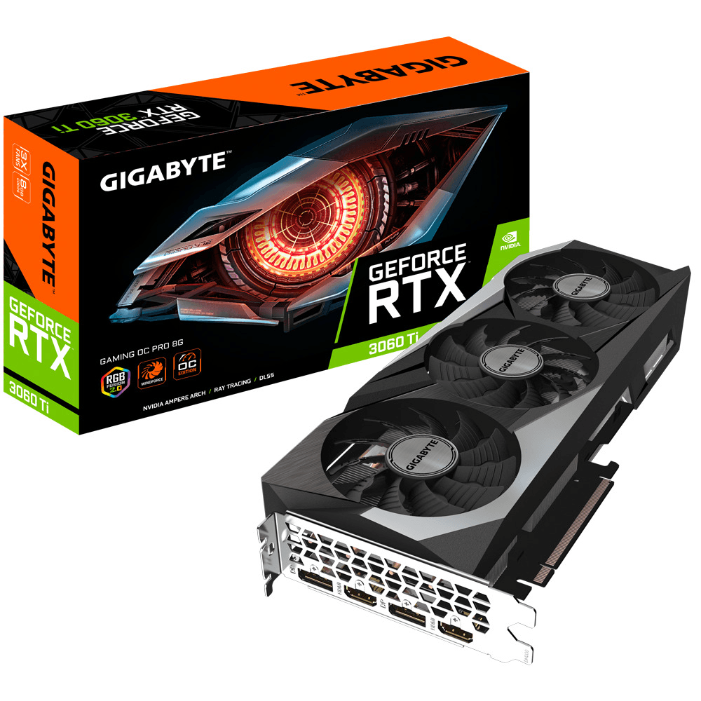 Ảnh Card màn hình Gigabyte RTX 3060Ti GAMING OC PRO-8GD V3