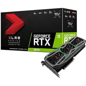 Ảnh Card màn hình PNY RTX 3070 8GB REVEL EPIC-X RGB Triple Fan Edition LHR (VCG30708LTFXPPB)