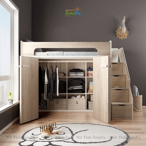 Ảnh Giường gấp thông minh kết hợp tủ sách GG07