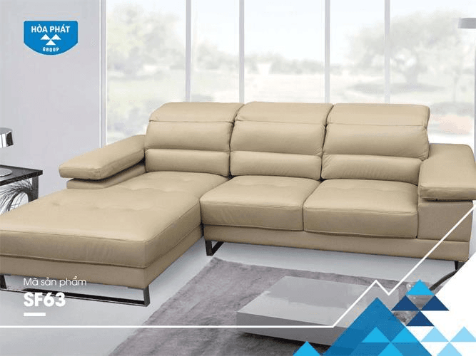 Ảnh Bộ Ghế Sofa da Hòa Phát SF63 - góc