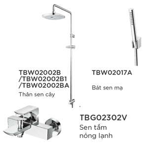 Ảnh Bộ sen cây nóng lạnh TOTO TBW02002B TBG02302V TBW02017A