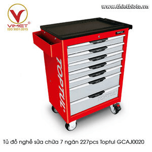 Ảnh Tủ đựng dụng cụ 7 ngăn 227 chi tiết Toptul GCAJ0020