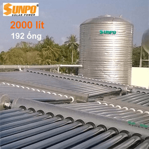 Ảnh Bình nóng lạnh thái dương năng SunPo 2000 lít