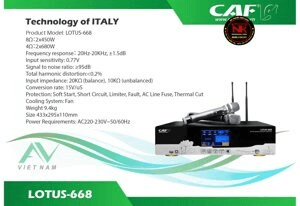 Ảnh Amply - Amplifier CAF Lotus 668