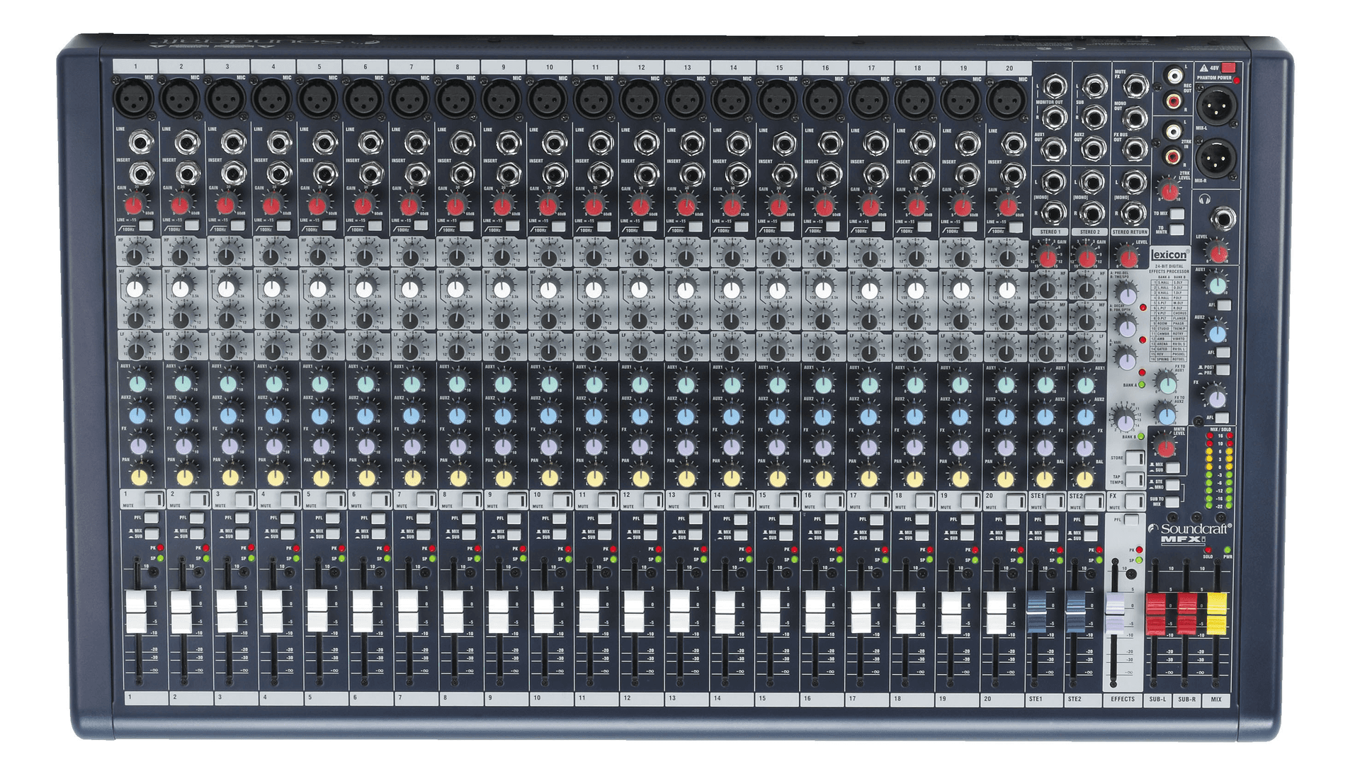Ảnh Bàn trộn âm Mixer Soundcraft MFXi20