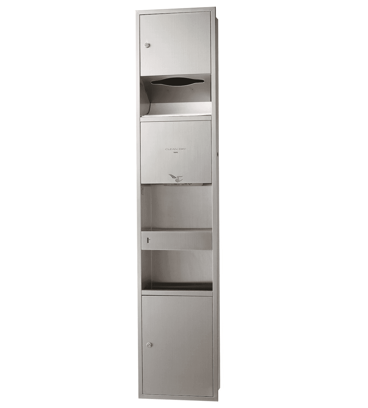 Ảnh Máy sấy tay tốc độ cao kèm lô giấy vệ sinh và thùng rác Toto TYC602P