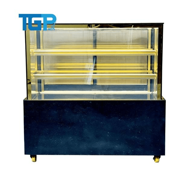 Ảnh Tủ trưng bày bánh kính vuông 2 tầng dài 1.2m Snow Village GB-300-4L.Z