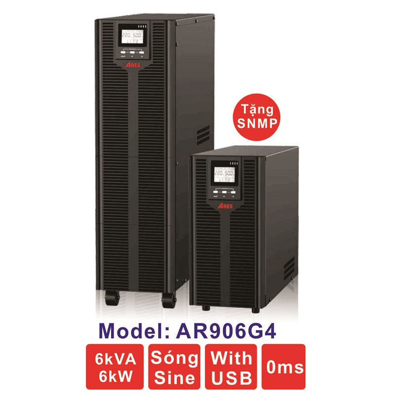 Ảnh Bộ lưu điện UPS ARES AR906G4 6kVA 6kW dòng ONLINE