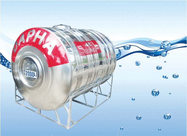 Ảnh Bồn nước inox Dapha nội địa nằm 6000L