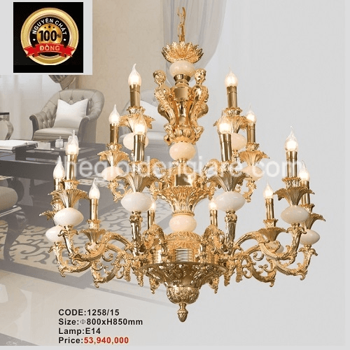 Ảnh Đèn chùm đồng 1258/15
