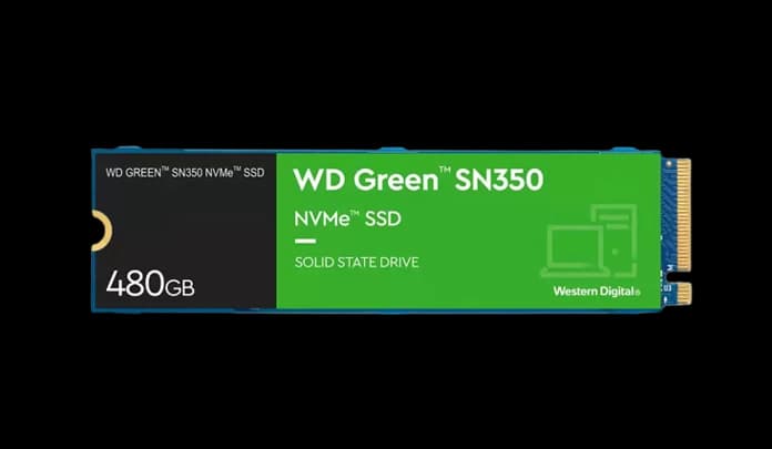 Ảnh Ổ cứng SSD WD SN350 Green 480GB M.2 2280 PCIe NVMe 3x4 (Đọc 2400MB/s - Ghi 1650MB/s)-(WDS480G2G0C) - Chính hãng