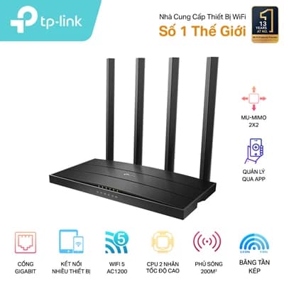 Ảnh Bộ phát wifi Router Wi-Fi TP-LINK Archer C6 AC1200 - Chính hãng