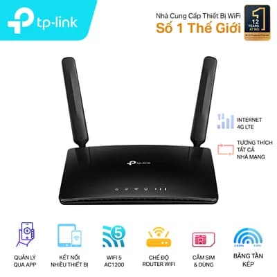 Ảnh Router Wifi 4G TP-Link Archer MR400 băng tần kép AC1200 - Chính hãng