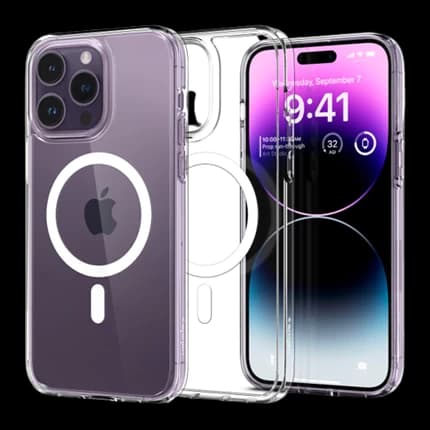 Ảnh Ốp Lưng Spigen Crystal Hybrid Magfit White iPhone 14 Pro - Chính hãng