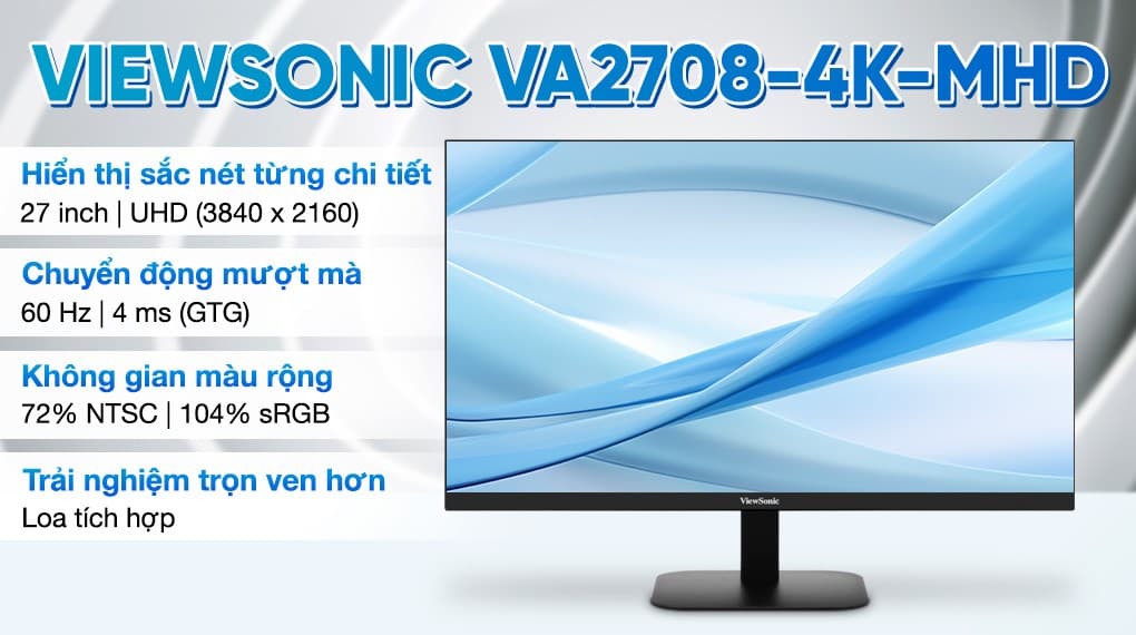 Ảnh Màn hình Viewsonic VA2708-4K-MHD 27 inch 4K/IPS/60Hz/4ms