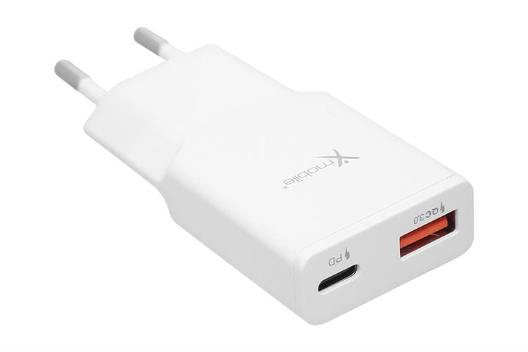Ảnh Adapter Sạc 2 cổng USB Type C PD QC 3.0 GaN PPS 30W Xmobile ACL100-QP30
