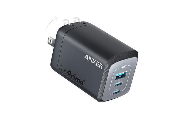 Ảnh Adapter Sạc 3 cổng USB Type C IQ4 GaN 100W Anker A2343