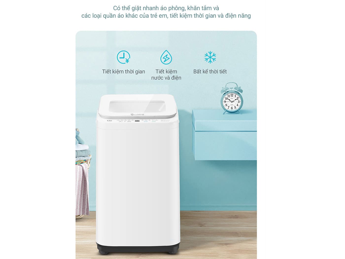Ảnh Máy giặt mini Lumias WS040WH (1.500W, 3kg, giặt nhiệt độ cao)