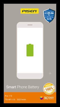 Ảnh Pin iPhone 13 Chính Hãng PISEN (Dung lượng chuẩn 3227mAh)