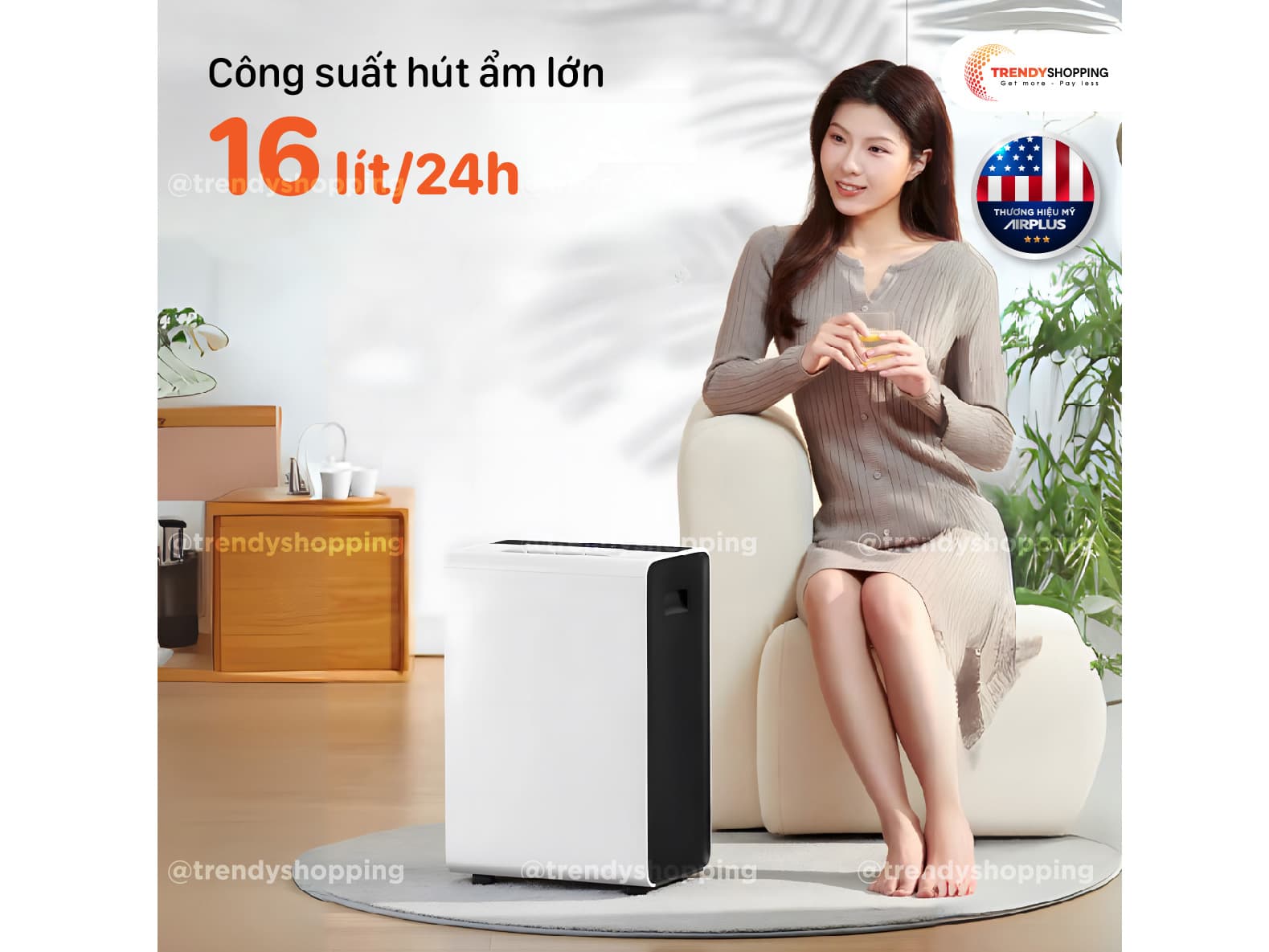 Ảnh Máy hút ẩm lọc không khí Airplus AP16-2006EW