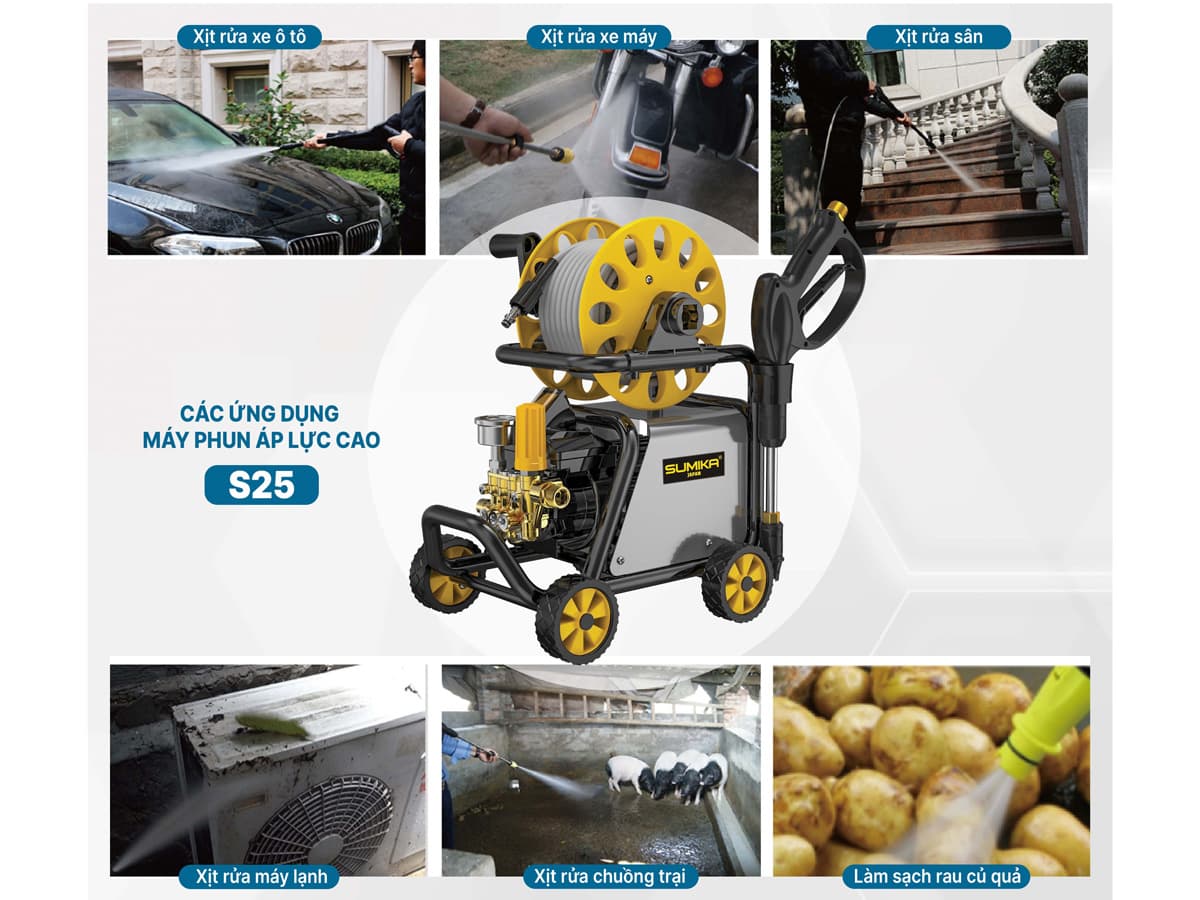 Ảnh Máy rửa xe áp lực cao Sumika S25 (2.500W)