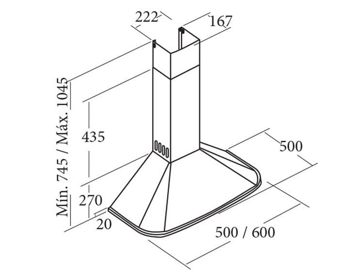 Ảnh Máy hút mùi Cata Neblia 600 X/A