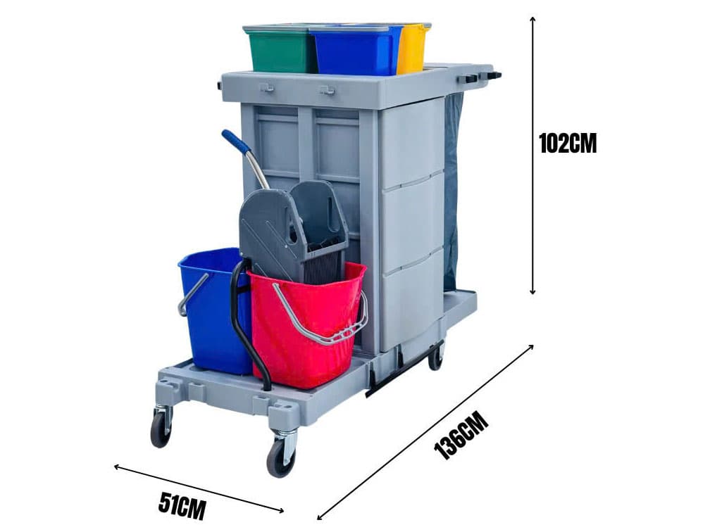 Ảnh Xe đẩy dọn vệ sinh HiClean HC181