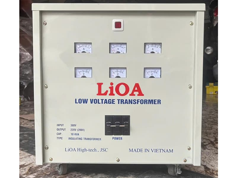 Ảnh Biến áp đổi nguồn hạ áp 3 pha LiOA 10KVA - 3K101M2DH5YC (cách ly)