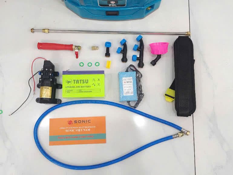 Ảnh Bình phun thuốc Tatsu TS20A8LR (20L, bơm đôi, có đảo thuốc)