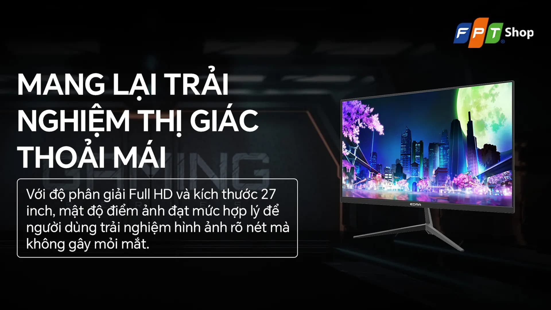 Ảnh Màn hình EDRA EGM27F144PV/27inch FHD (1920x1080)/IPS 144Hz