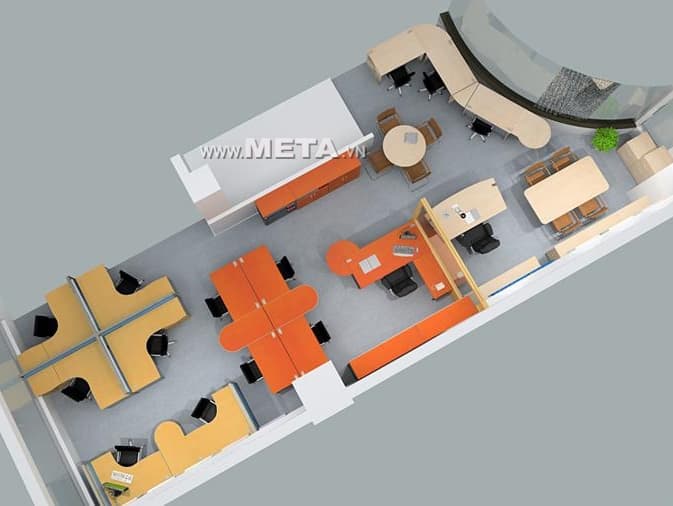 Ảnh Bàn làm việc CP1400HR (1.400mm x 1.200mm x 750mm)