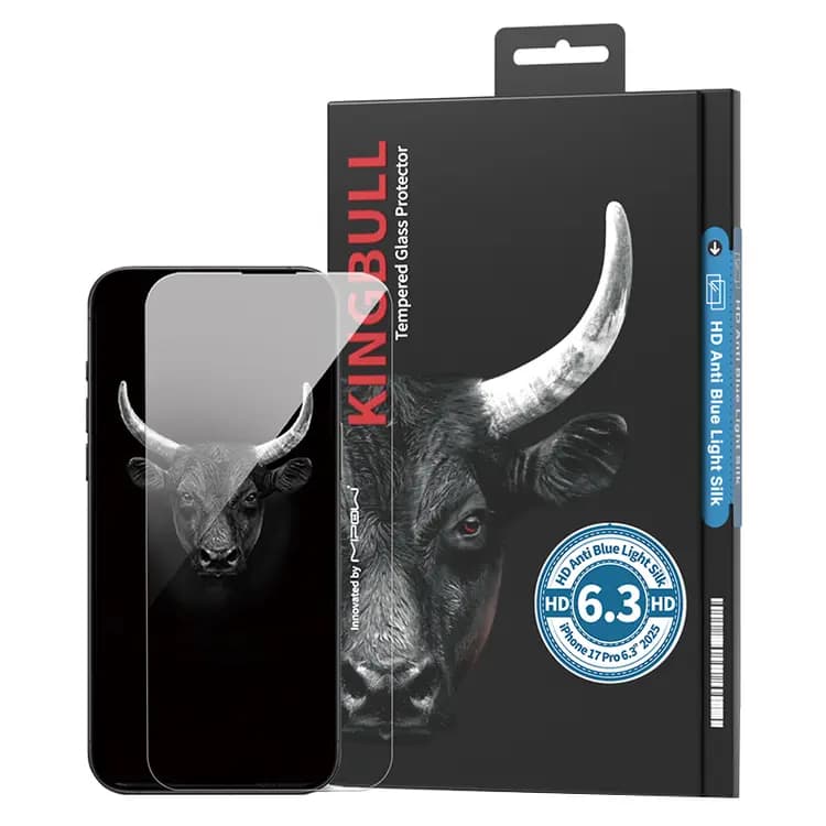 Ảnh Miếng dán màn hình kính cường lực chống ánh sáng xanh iPhone 17 Pro Mipow