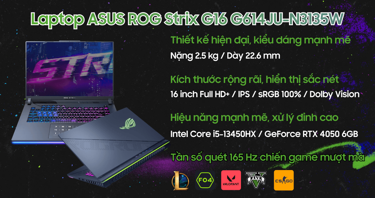 Ảnh Laptop ASUS ROG Strix G16 G614JU-N3135W