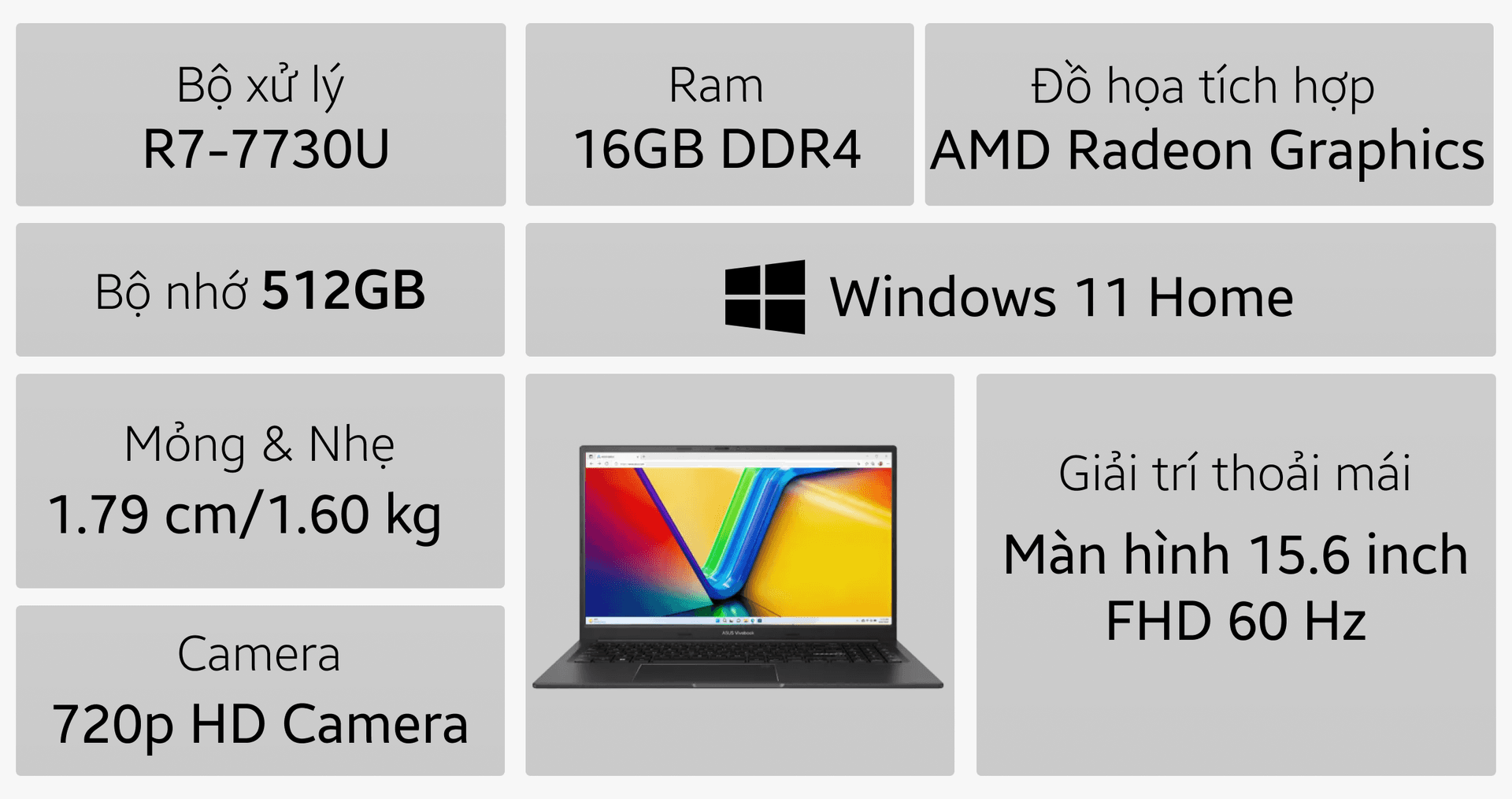 Ảnh Laptop ASUS Vivobook 15X OLED M3504YA-L1332W